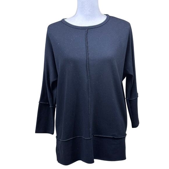 Spanx Perfect Length Top, black, minimalist, neutral, casual, luxe loungewear - Picture 1 of 5